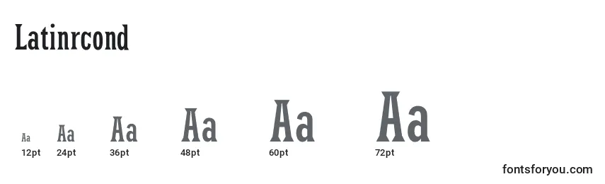 Latinrcond Font Sizes