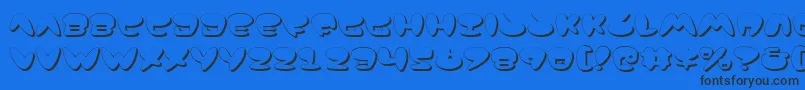 JacksonShadow Font – Black Fonts on Blue Background