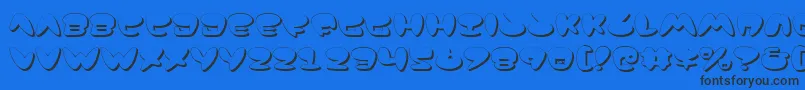 Шрифт JacksonShadow – чёрные шрифты на синем фоне