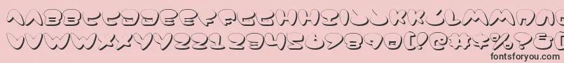 フォントJacksonShadow – ピンクの背景に黒い文字