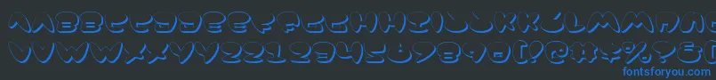 JacksonShadow Font – Blue Fonts on Black Background