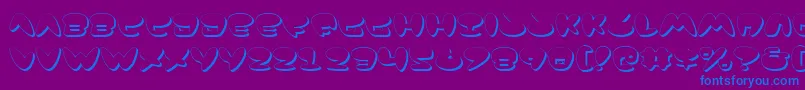 JacksonShadow-Schriftart – Blaue Schriften auf violettem Hintergrund