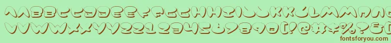 JacksonShadow Font – Brown Fonts on Green Background