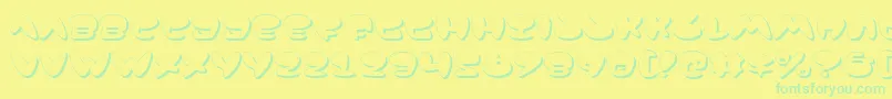 JacksonShadow Font – Green Fonts on Yellow Background