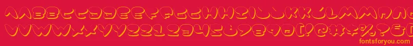 JacksonShadow Font – Orange Fonts on Red Background