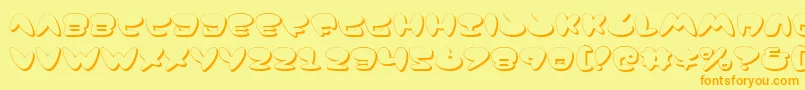 JacksonShadow Font – Orange Fonts on Yellow Background