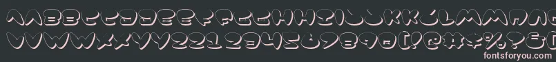 JacksonShadow Font – Pink Fonts on Black Background