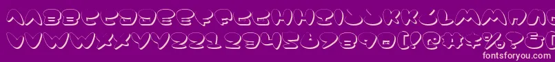 JacksonShadow Font – Pink Fonts on Purple Background