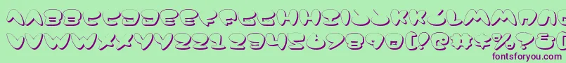 JacksonShadow Font – Purple Fonts on Green Background