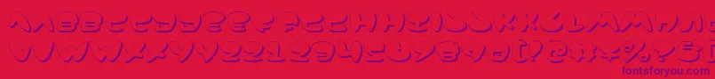 JacksonShadow Font – Purple Fonts on Red Background