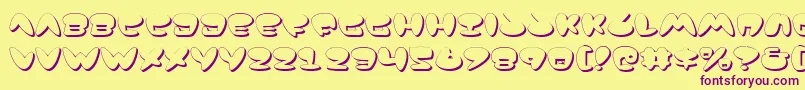 JacksonShadow Font – Purple Fonts on Yellow Background