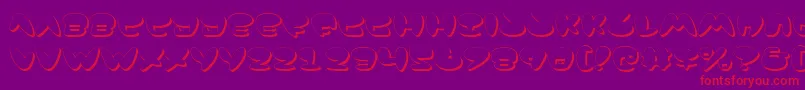 JacksonShadow Font – Red Fonts on Purple Background