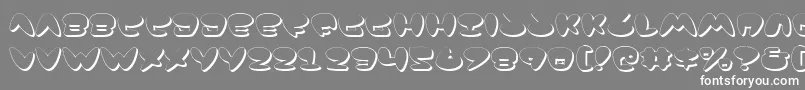 JacksonShadow-Schriftart – Weiße Schriften auf grauem Hintergrund