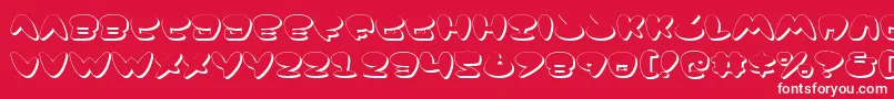 JacksonShadow Font – White Fonts on Red Background