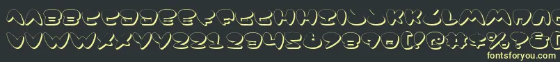 フォントJacksonShadow – 黒い背景に黄色の文字