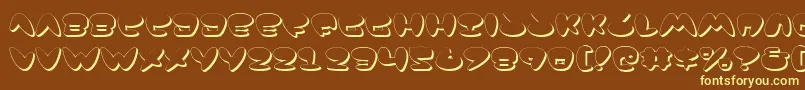 JacksonShadow-Schriftart – Gelbe Schriften auf braunem Hintergrund