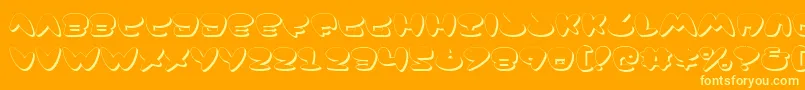JacksonShadow Font – Yellow Fonts on Orange Background