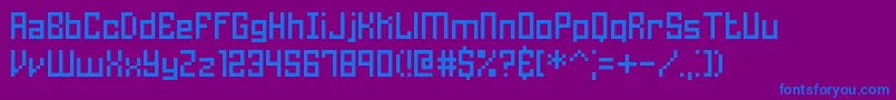 HomespunTtBrk Font – Blue Fonts on Purple Background