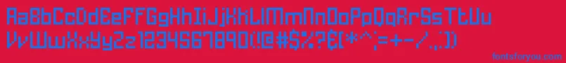 HomespunTtBrk Font – Blue Fonts on Red Background