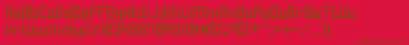 HomespunTtBrk Font – Brown Fonts on Red Background