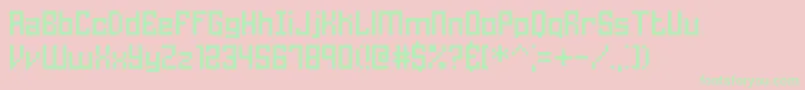 HomespunTtBrk Font – Green Fonts on Pink Background