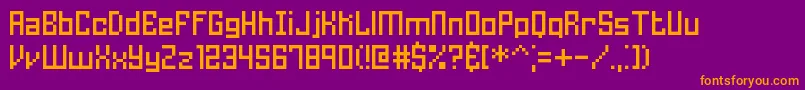 HomespunTtBrk Font – Orange Fonts on Purple Background