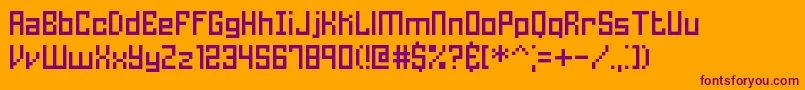 HomespunTtBrk Font – Purple Fonts on Orange Background