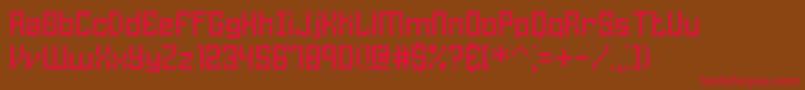 HomespunTtBrk Font – Red Fonts on Brown Background