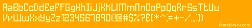 HomespunTtBrk Font – Yellow Fonts on Orange Background
