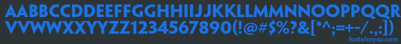 Шрифт PenumbrasansstdBold – синие шрифты на чёрном фоне