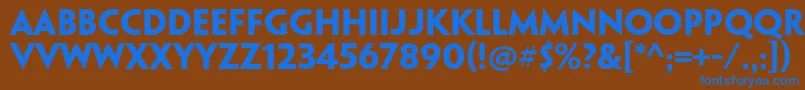 PenumbrasansstdBold Font – Blue Fonts on Brown Background