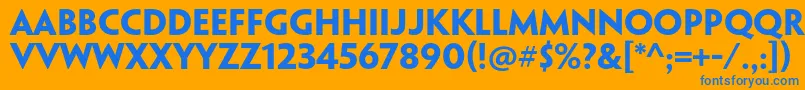 フォントPenumbrasansstdBold – オレンジの背景に青い文字