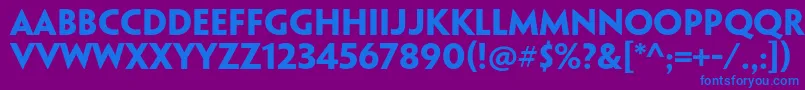 PenumbrasansstdBold-Schriftart – Blaue Schriften auf violettem Hintergrund