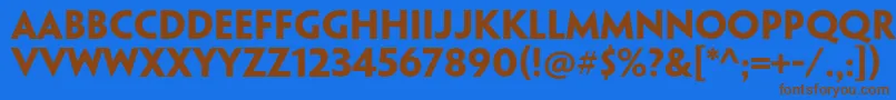 PenumbrasansstdBold Font – Brown Fonts on Blue Background