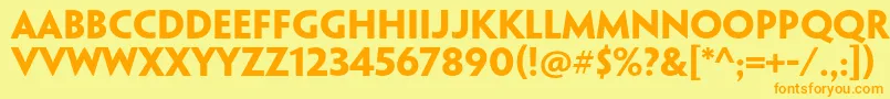 フォントPenumbrasansstdBold – オレンジの文字が黄色の背景にあります。