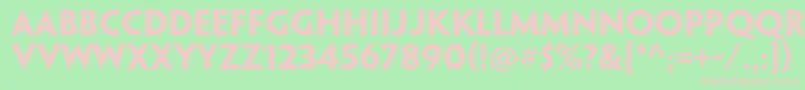 PenumbrasansstdBold-fontti – vaaleanpunaiset fontit vihreällä taustalla