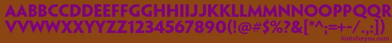 PenumbrasansstdBold Font – Purple Fonts on Brown Background