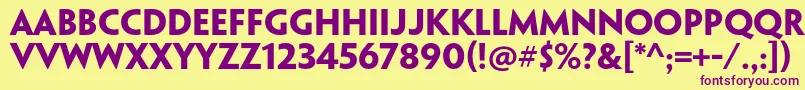 PenumbrasansstdBold Font – Purple Fonts on Yellow Background