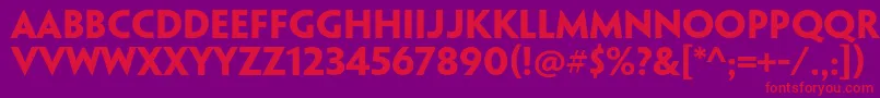 PenumbrasansstdBold Font – Red Fonts on Purple Background