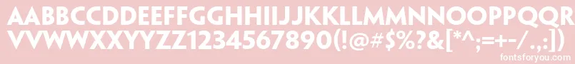 PenumbrasansstdBold-Schriftart – Weiße Schriften auf rosa Hintergrund