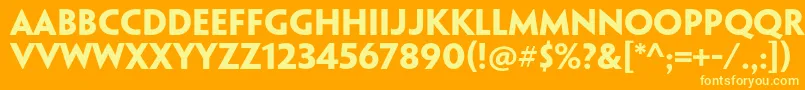 PenumbrasansstdBold Font – Yellow Fonts on Orange Background