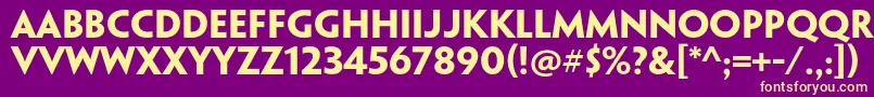 PenumbrasansstdBold Font – Yellow Fonts on Purple Background