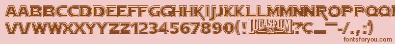 Starjout Font – Brown Fonts on Pink Background