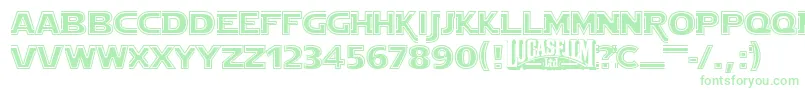 Starjout Font – Green Fonts on White Background