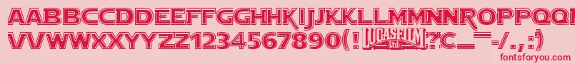 Starjout Font – Red Fonts on Pink Background