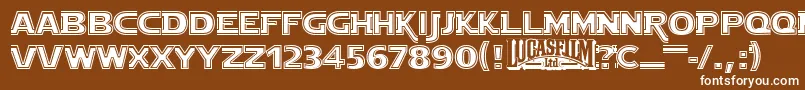 Starjout Font – White Fonts on Brown Background