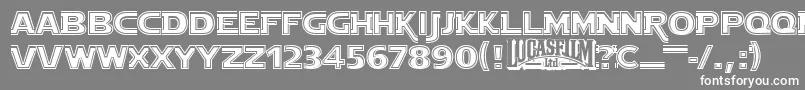 フォントStarjout – 灰色の背景に白い文字