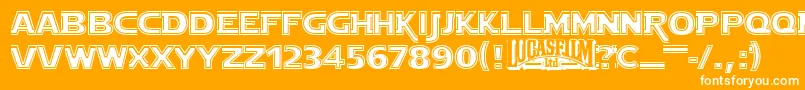 Starjout Font – White Fonts on Orange Background