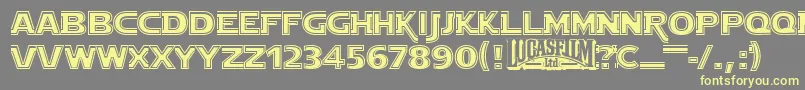 Starjout Font – Yellow Fonts on Gray Background