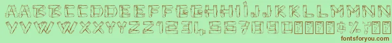 Timbers Font – Brown Fonts on Green Background